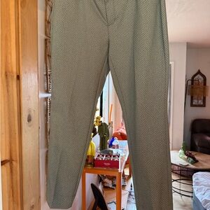 Banana Republic Gray Patterned Cropped Pants